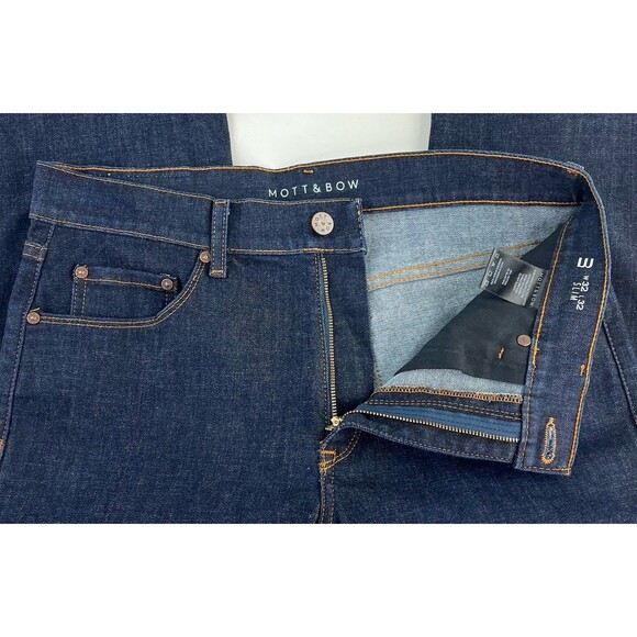 Mott & Bow Slim Crosby Denim Jeans Mens 32x32 Dark Wash Blue Stretch - Picture 6 of 9
